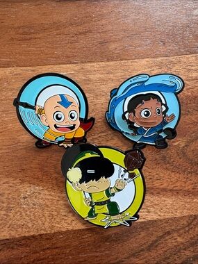 Avatar INSPIRED Character Pin Set - Aang, Katara, Toph